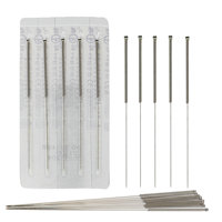 100 aiguilles d'acupuncture stériles à usage unique en acier inoxydable avec manche, pour dialyse, emballage professionnel, vente en gros