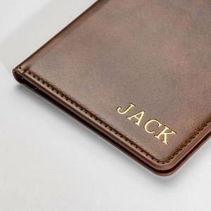 <b>Family</b> <b>Travel</b> <b>Wallet</b> Blocking Genuine Leather Passport Holder Cover and Luggage Set - Product Image 3