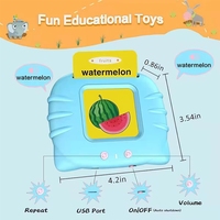 Cartes flash éducatives parlantes personnalisées, jouets d'apprentissage sonore, cartes flash, machine de lecture pour l'éducation précoce des enfants