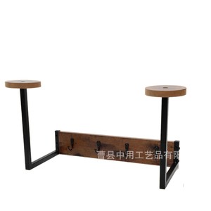 Soporte de pared para cascos, perchero combinado de hierro y madera, organizador multifuncional para equipo de motocicleta y sombreros - Product Image 5