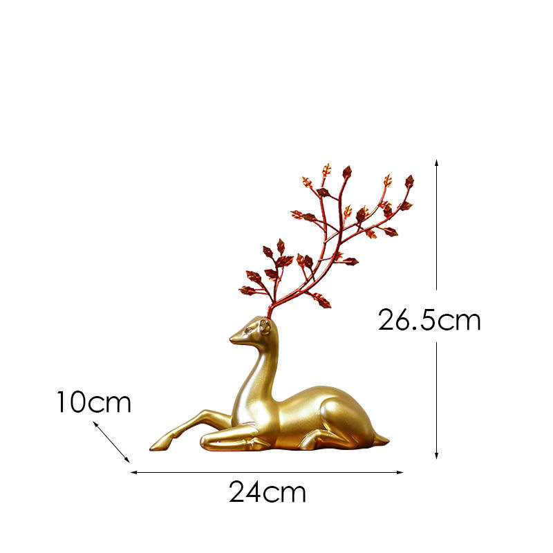 Lucky sitting deer (detachable antlers) small size