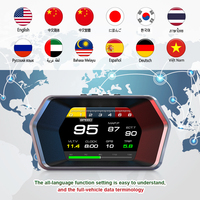WIIYII OBD2+GPS P17 Medidor de Presión Turbo Head-Up Display Accesorios de Coche Hud Escáner OBD2 para Vehículo
