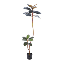 Simuler Bonsaï Arbre En Pot 180CM De Haut Arbre En Caoutchouc Artificiel Faux Ficus Plante De Plancher Chênes Artificiels Pour La Décoration Intérieure