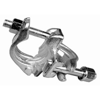Coupleur de double échafaudage en acier forgé galvanisé à chaud, type pivotant, avec boulons robustes de qualité 8.8, norme EN74/BS139