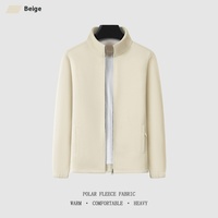 Sweat-shirt à fermeture éclair intégrale en polaire polaire personnalisé OEM en gros, uniforme d'entreprise, logo, doublure thermique extérieure pour veste en duvet