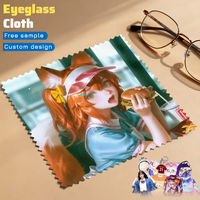Paño de Limpieza Personalizado con Diseño de Manga, Impresión de Alta Definición, Paño de Microfibra para Limpiar Pantallas, Lavable, con Estuche