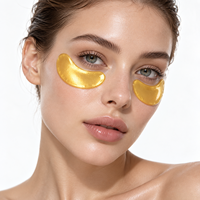Patchs de masque hydrogel pour les yeux au collagène or 24 carats avec logo personnalisé, hydratants, pour éliminer les cernes