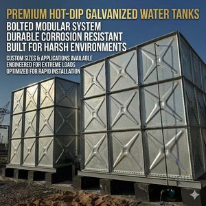 <span class=keywords><strong>Tanque</strong></span> de Agua de Acero Galvanizado por Inmersión en Caliente, <span class=keywords><strong>Tanque</strong></span> de Almacenamiento Modular Atornillado para Riego y Extinción de Incendios - Product Image 1