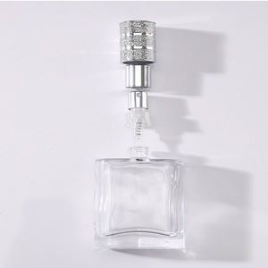 Botella de Perfume Portátil Cuadrada y Simple de Vidrio de 30ml 50ml, Envase de Perfume con Atomizador - Product Image 6