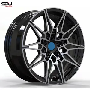 עבור 3 סדרת קדמי ואחורי סט 18x8 5x120 20 גלגל חישוקים בהיר שחור R17 R18 r19 R20 R21 R22 R23 R24 התאמה אישית