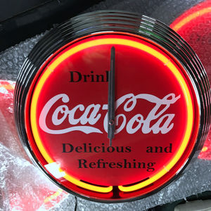 Orologio da Parete con Tubo al Neon da 15 Pollici Personalizzabile Orologio Pubblicitario Luminoso con Design <span class=keywords><strong>Arcobaleno</strong></span> in Vetro per Negozi e Regali - Product Image 1