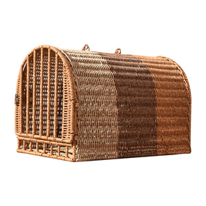 Mochila Transportadora para Gatos, de Plástico Portátil, Tejida a Mano, Material Seguro, Transpirable, Lavable, con Botones, para Gatos de hasta 10 kg - Product Image 1