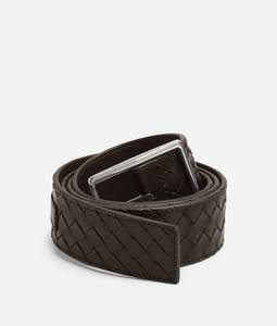 Cinturón de Cuero Genuino Bottega BV para Hombre, Estilo Formal y de Negocios, Lujoso, Tejido Intreccio, con Hebilla de Pin, para Traje, Estilo Veneta - Product Image 2