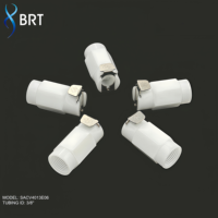 Raccord rapide compact BRT à faible fuite, raccord de tuyau à barbillon de 6,4 mm sans valve pour appareils laser d'épilation et de beauté