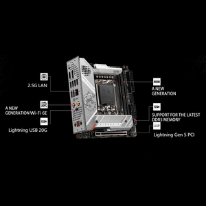 MSI MPG Z790I ขอบรองรับ WiFi Intel LGA 1700 Intel <span class=keywords><strong>Z790</strong></span> DDR5 SATA 6กิกะไบต์/วินาทีช่องสัญญาณคู่พอร์ต M.2แบบบูรณาการ - Product Image 4