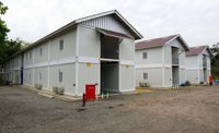 Maison préfabriquée modulaire à dimensions personnalisées, conteneur plat, maison portable, mini-maison de bureau préfabriquée