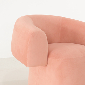 Modern simple rotatable and comfortable single <b>sofa</b> chair living room curved backrest accent Lounge Chair upholstery - Product Image 5