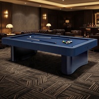 Table de billard design 8ft 9ft avec finition laquée, surface en cuir, couleur personnalisée, bois massif, ardoise, pour club