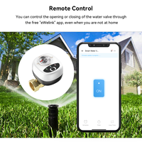 Válvula de Agua Inteligente WiFi Inalámbrica Controlada por Aplicación DN15/DN20/DN25, Resistente al Agua IP65, Control por Voz, Compatible con Exteriores y Garajes