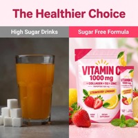 Poudre de Vitamine C 1000mg OEM avec Collagène D3 et Zinc – Complément Alimentaire pour le Soutien Immunitaire en Sachets Portables