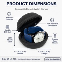 Étui de voyage rigide en EVA pour montre simple, antichoc, résistant à l'eau, boîte organisatrice pour montre connectée, pour usage quotidien en extérieur, logo personnalisé OEM