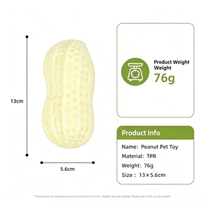 Jouets à mâcher interactifs pour chiens en TPR, écologiques, personnalisés, en gros d'usine, sûrs, non toxiques, en forme d'arachide simulée, pour les dents - Product Image 5