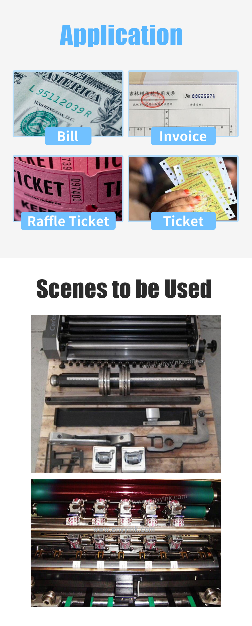 Numérotation de haute qualité pour la machine GTO, 7 chiffres, vers l'arrière, verticalement, le numéro peut être coulé