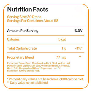 อาหารเสริมสารสกัดจากวอร์มวูด คลอฟ และแบล็ควอลนัท ของแท้จากโรงงานผู้ผลิต (OEM)  แบบน้ำหยดผสมกระเทียมและเมล็ดฟักทอง สำหรับระบบย่อยอาหาร - Product Image 2