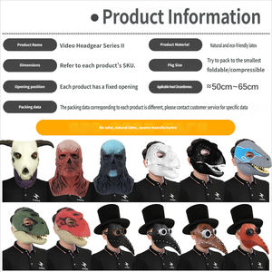 Série 2 de coiffes sur mesure pour <span class=keywords><strong>le</strong></span> cinéma et la télévision, masque de bal masqué pour diffusion en direct transfrontalière, accessoires de farce pour fête d'Halloween - Product Image 4