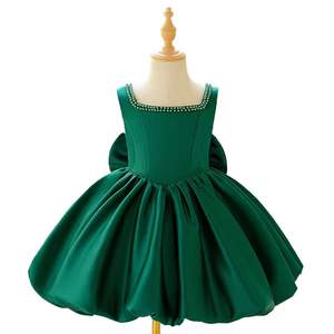 Girls Baby Princess Bead Embellished <b>Fluffy</b> Skirt Bow Tie Flower Girl <b>Dress</b> - Product Image 6