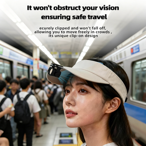 USB 충전 핸즈프리 미니 개인용 팬, 충전식 휴대용 속도 조절 가능 클립형 팬, 야외 스포츠 여행용 - Product Image 3