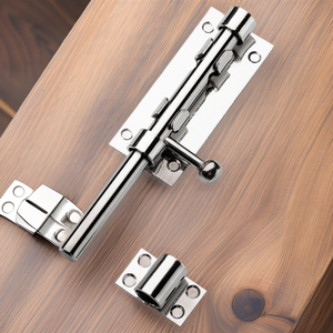 Loquet de porte en acier inoxydable épaissi 304, robuste, avec trou de verrouillage, design industriel, installation facile - Product Image 1