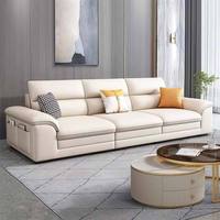 Canapé d'angle en cuir blanc de style moderne et luxueux pour salon, canapé inclinable en forme de L, canapé 3 places, ensemble de canapés de salon