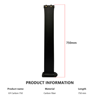 Mât de foil en carbone GY 75 cm prêt pour le marché, mât de surf foil à rotation rapide, contrôle direct, mât compact haute performance
