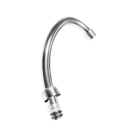 XiDuoLi Robinet de cuisine moderne en acier inoxydable 201 pour eau chaude et froide, avec tuyau flexible en forme de col de cygne pour évier à légumes, accessoire de plomberie