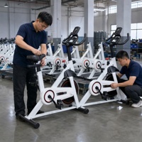 Vélo d'exercice vertical de gros pour usine, vélo de spinning avec console informatique et siège à ressort pour équipement de cardio-training à domicile