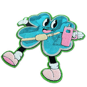 カスタム刺繍パッチ、シェニールスパンコール、アイロン接着、ベルクロキーホルダー、縫製、レーザーロゴバッジ、帽子、バッグ、衣類用アップリケ - Product Image 4