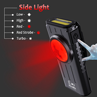 Mini lampe torche porte-clés personnalisable avec logo, rechargeable par USB, magnétique, étanche, double source lumineuse, OEM ODM, garantie 2 ans