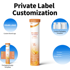 Wholesale OEM Low MOQ Vitamin C Effervescent <b>Tablets</b> Skin Whitening For Amazon FBA Sellers Compliance COA Third Party Test - Product Image 2
