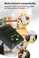 PUTY Printer Thermal USB Mini Portabel 2-Inci 58mm Hitam 203dpi Baterai 1500mAh SDK Garansi 1 Tahun Tersedia