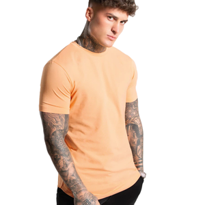 เสื้อยืดผู้ชายสไตล์ไฮสตรีทปี 2026 ผ้าฝ้าย 100% แขนสั้น หลายสี ไซส์ใหญ่ คอกลม ทรงเข้ารูป - Product Image 1