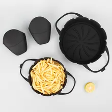 7.08inch  Air Fryer Liners Silicone Mat Silicone Air Fryer Mats Air Fryer Silicone Pot
