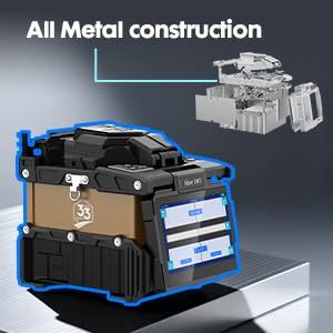 Soudeuse par fusion de fibres JILONG 300T alimentée par batterie, alignement sur le cœur, avec électrodes de rechange - Product Image 3
