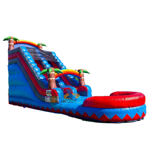 Cầu trượt hơi bơm hơi hình cây dừa lớn, có hồ bơi, dành cho trẻ em và người lớn, dùng ngoài trời - Product Image 3