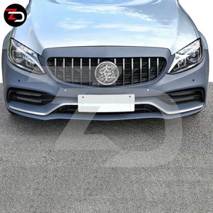 Kit de pare-chocs avant avec filet avant, pour <span class=keywords><strong>Mercedes</strong></span> classe C W205, C205, A205, S205, amélioration 2015, Style C63, 2020 — 2019 - Product Image 4