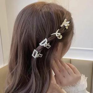 新作 パール ミニ ゴールド メタル ヘアクリップ ライトラグジュアリー 蝶 ヘアクロウ レディース ヘアアクセサリー - Product Image 4