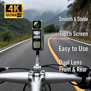 Mini caméra <span class=keywords><strong>d</strong></span>'action 4K pour les voyages avec objectif avant et arrière, contrôle par application WiFi pour l'enregistrement photo et vidéo - Product Image 3