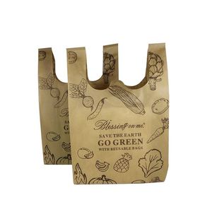 Sac non tissé imperméable de dernière génération avec découpe en U, en tissu non tissé laminé doré, sac portable pour vêtements et t-shirts - Product Image 1