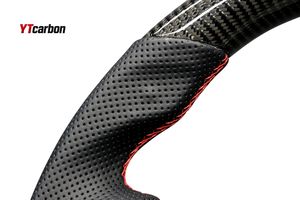 Ytcarbon <span class=keywords><strong>พวงมาลัย</strong></span><span class=keywords><strong>คาร์บอน</strong></span>ไฟเบอร์แท้ตกแต่งสไตล์การแข่ง - Product Image 5