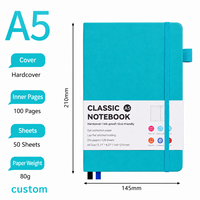 Carnet de notes pour étudiants en stock, respectueux des yeux, résistant à l'encre, portable, carnet personnalisé de marque, directement de l'usine